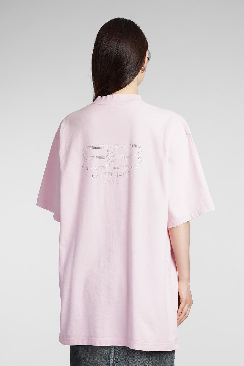 Deliberti Balenciaga T-shirt In Cotone Rosa Cod. 383710 - Deliberti The Luxury Shopping