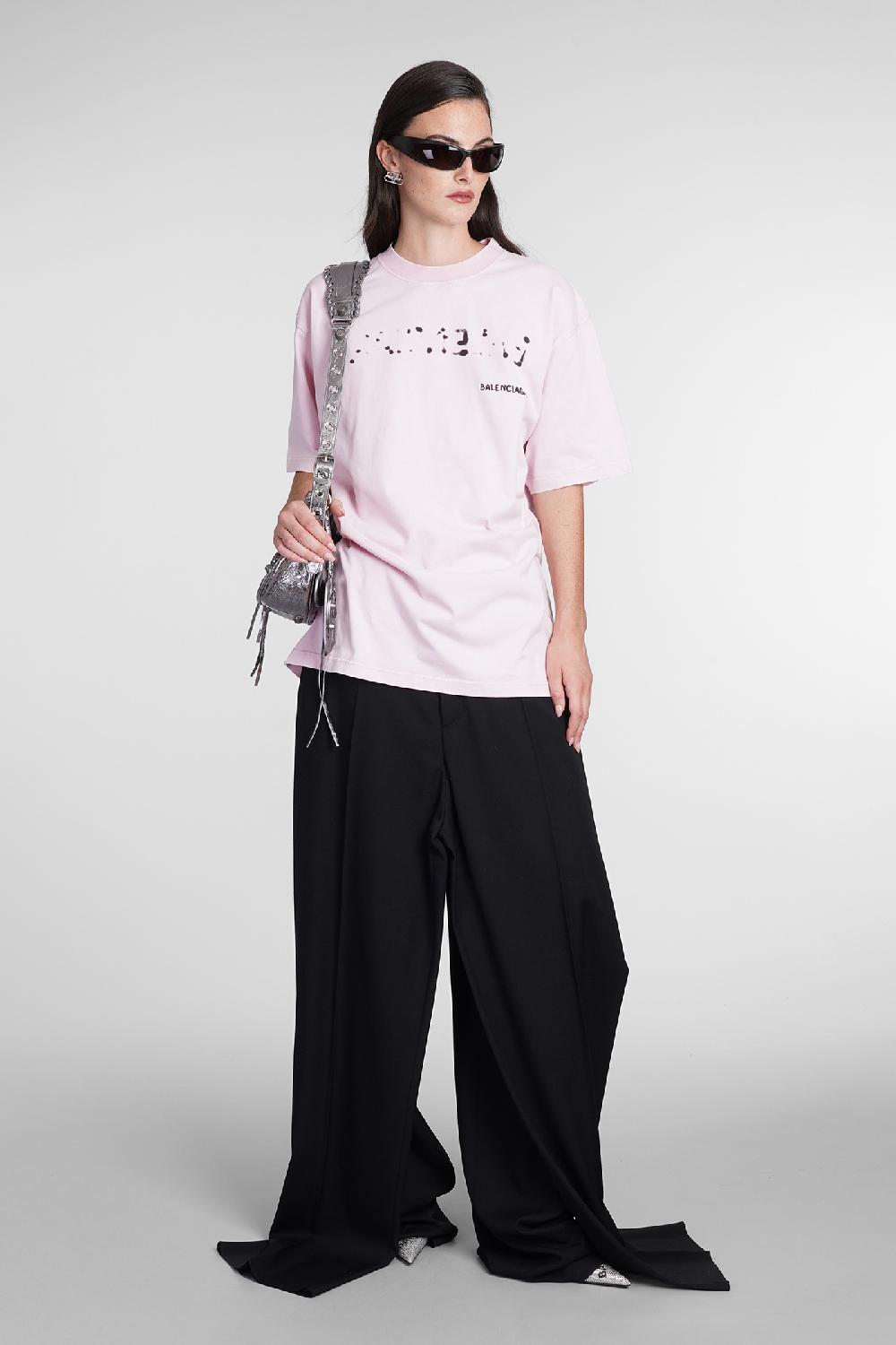 Deliberti Balenciaga T-shirt In Cotone Rosa Cod. 386200 - Deliberti The Luxury Shopping
