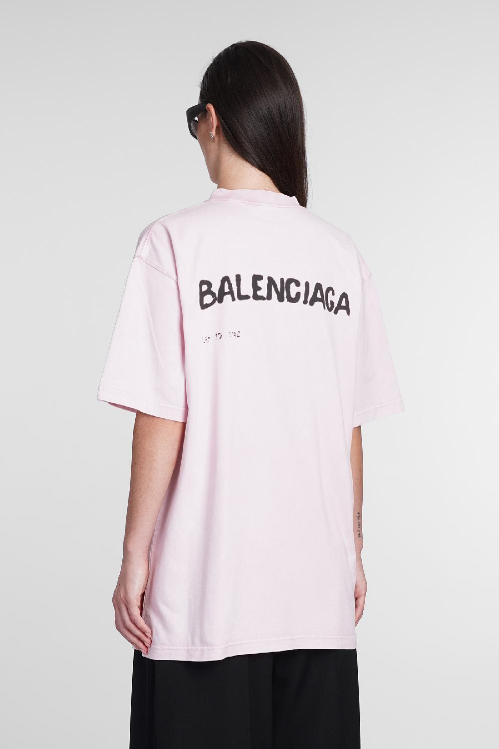 Deliberti Balenciaga T-shirt In Cotone Rosa Cod. 386200 - Deliberti The Luxury Shopping