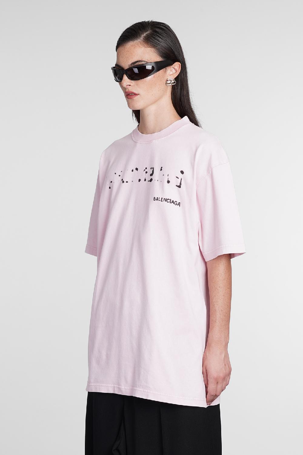 Deliberti Balenciaga T-shirt In Cotone Rosa Cod. 386200 - Deliberti The Luxury Shopping