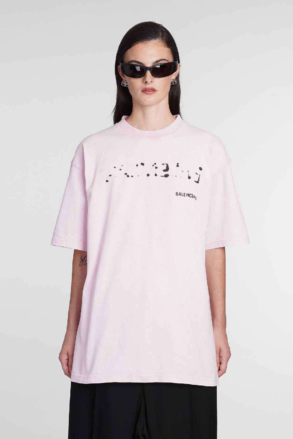 Deliberti Balenciaga T-shirt in cotone rosa cod. 386200 - Deliberti The Luxury Shopping