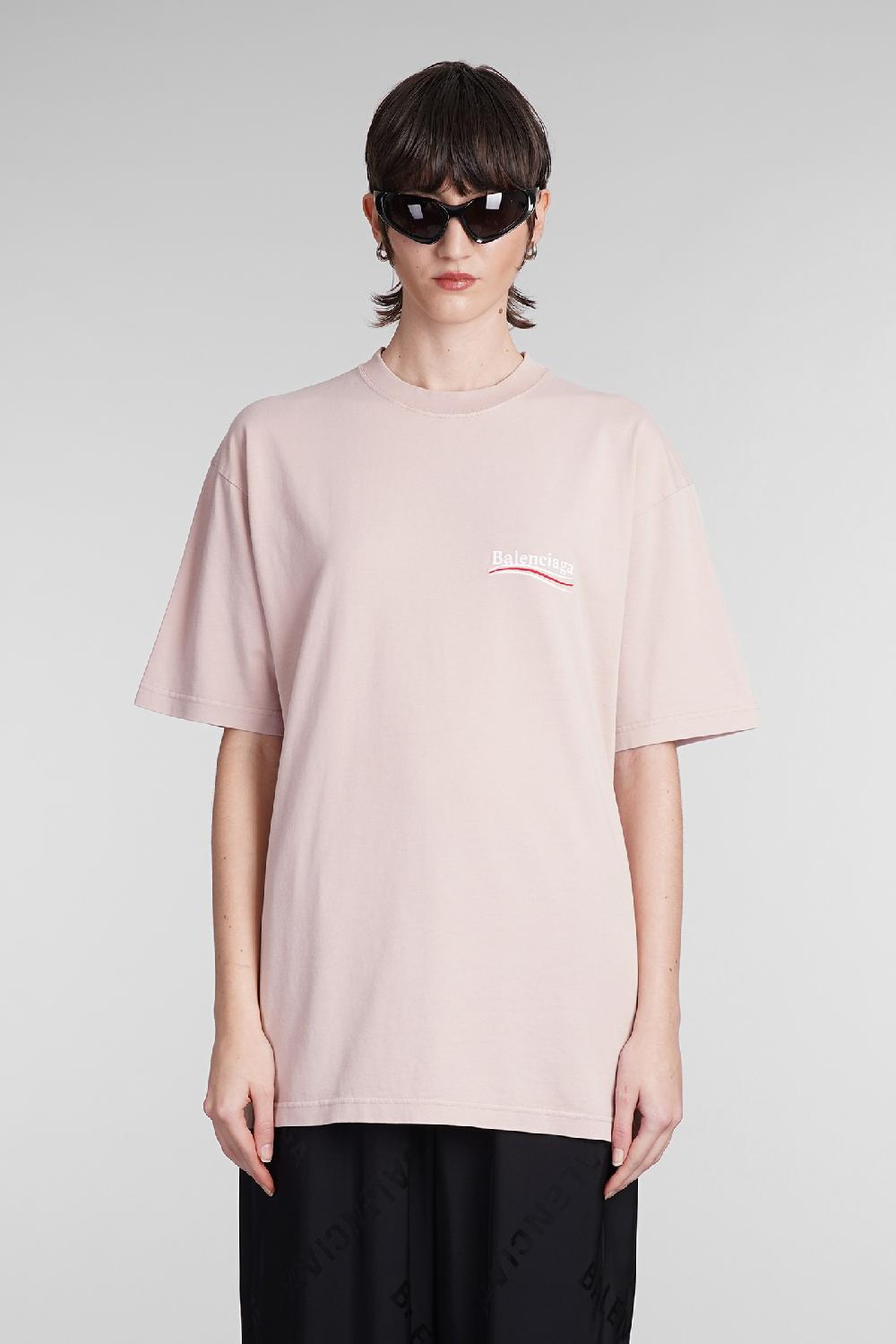 Deliberti Balenciaga T-shirt in cotone rosa cod. 393397 - Deliberti The Luxury Shopping