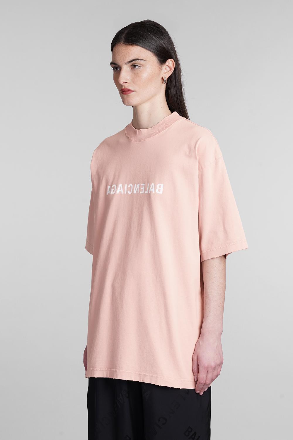Deliberti Balenciaga T-shirt In Cotone Rosa Cod. 394990 - Deliberti The Luxury Shopping