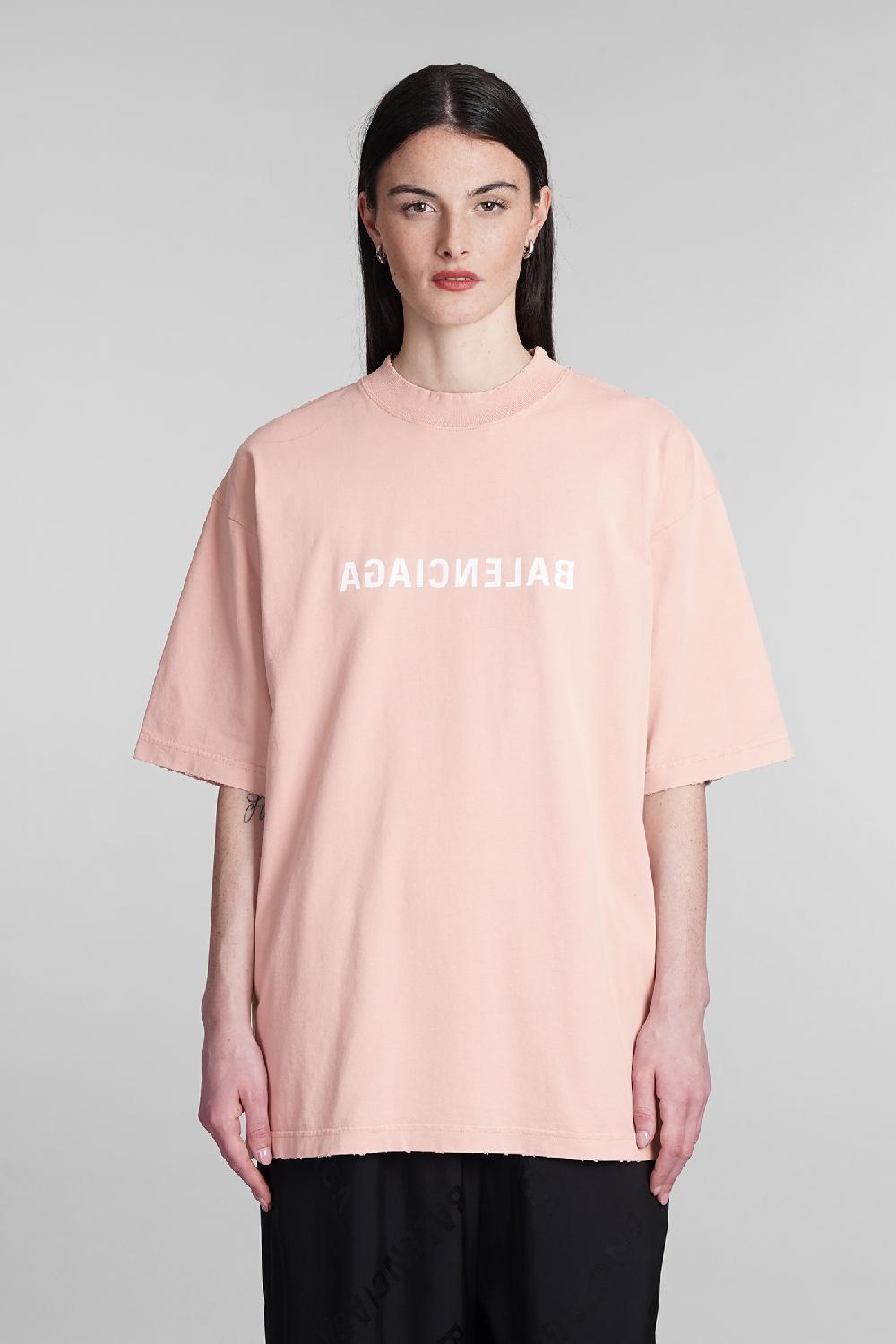 Deliberti Balenciaga T-shirt in cotone rosa cod. 394990 - Deliberti The Luxury Shopping