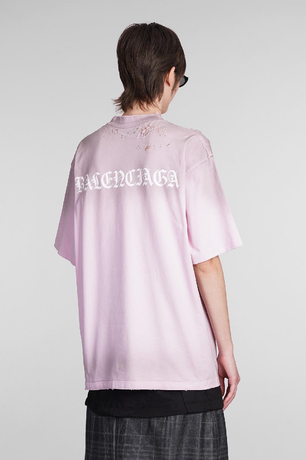 Deliberti Balenciaga T-shirt In Cotone Rosa Cod. 400962 - Deliberti The Luxury Shopping