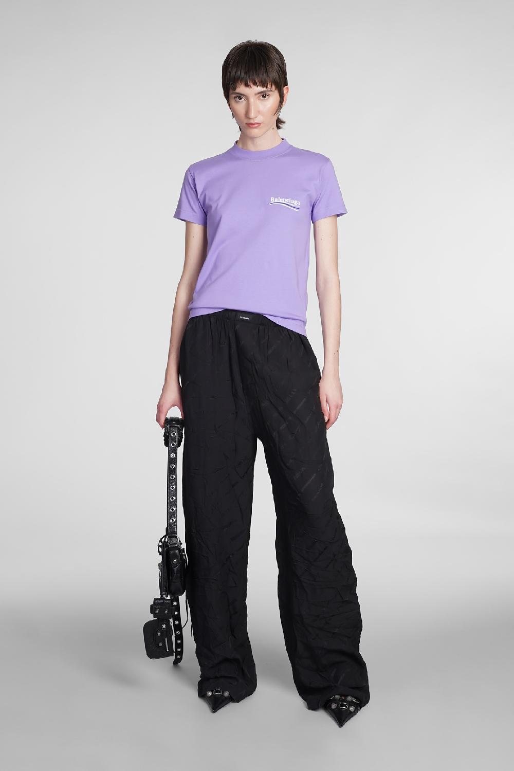 Deliberti Balenciaga T-shirt In Cotone Viola Cod. 375611 - Deliberti The Luxury Shopping