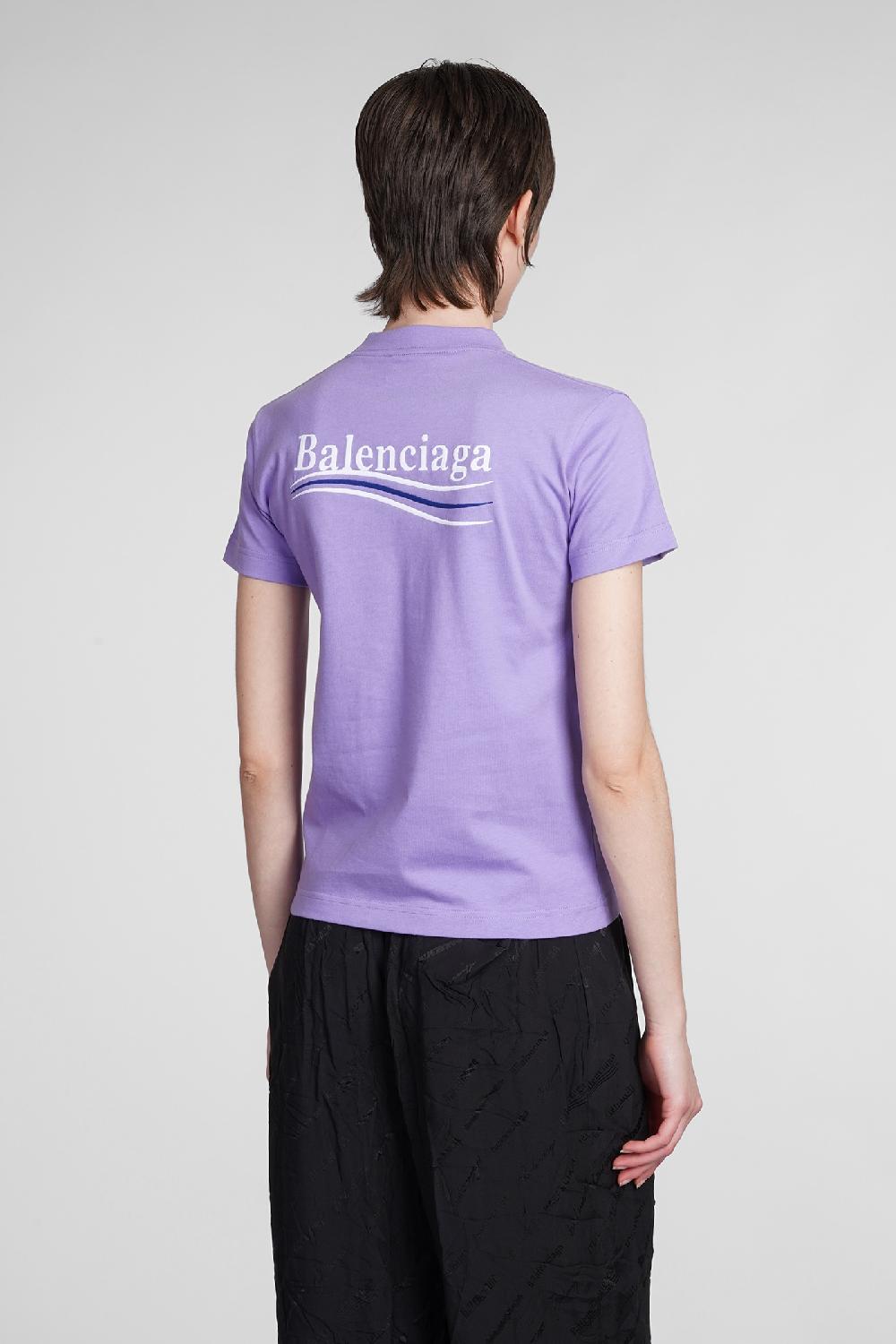 Deliberti Balenciaga T-shirt In Cotone Viola Cod. 375611 - Deliberti The Luxury Shopping
