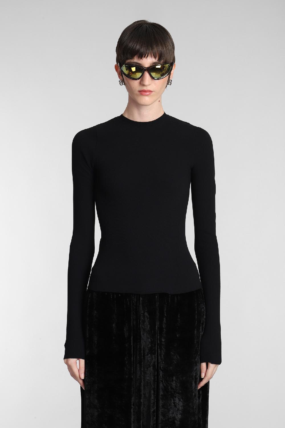 Deliberti Balenciaga Topwear in cotone nero cod. 381741 - Deliberti The Luxury Shopping