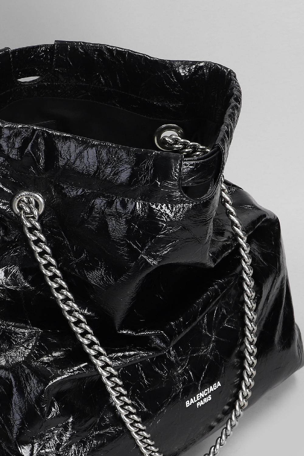 Deliberti Balenciaga Tote Crush Tote M In Pelle Nera Cod. 407648 - Deliberti The Luxury Shopping