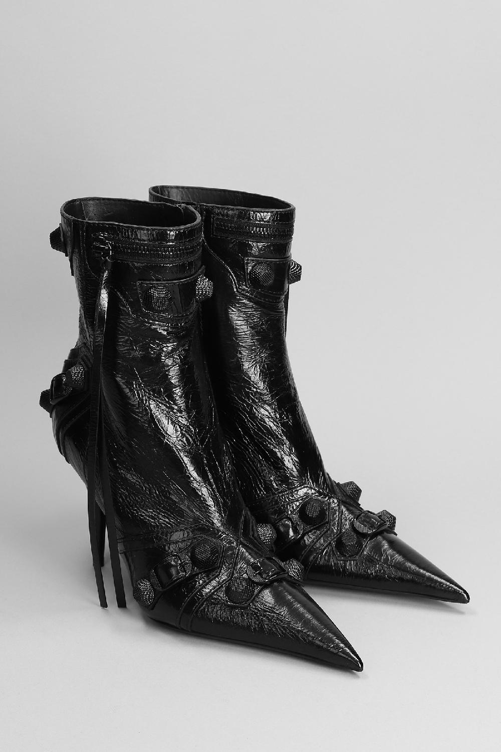 Deliberti Balenciaga Tronchetti Tacco Alto Cagole Bootie In Pelle Nera Cod. 390866 - Deliberti The Luxury Shopping