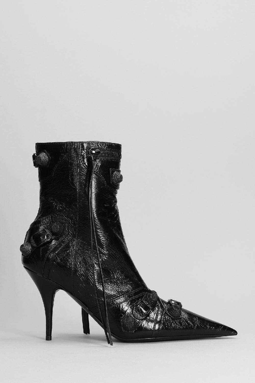 Deliberti Balenciaga Tronchetti tacco alto cagole bootie in pelle nera cod. 390866 - Deliberti The Luxury Shopping