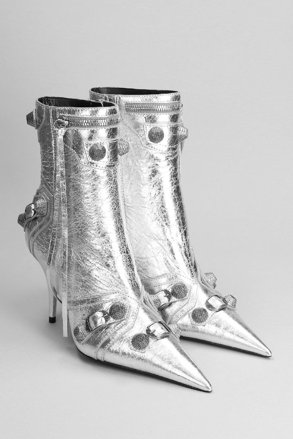 Deliberti Balenciaga Tronchetti Tacco Alto In Pelle Argento Cod. 383692 - Deliberti The Luxury Shopping
