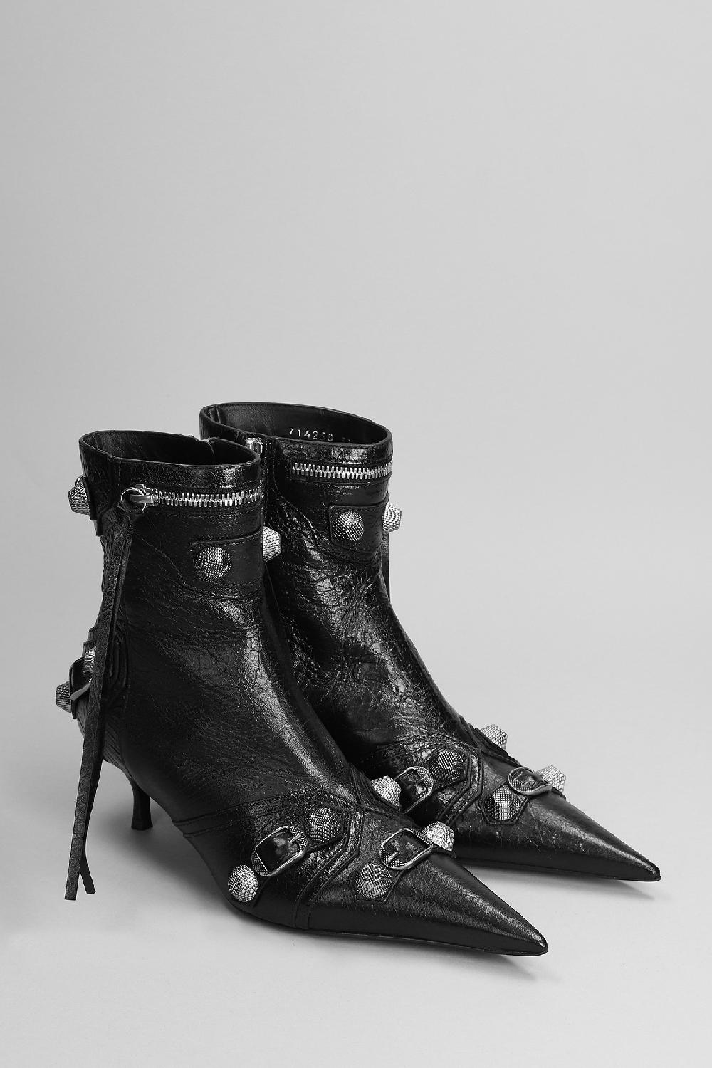 Deliberti Balenciaga Tronchetti Tacco Basso In Pelle Nera Cod. 371631 - Deliberti The Luxury Shopping