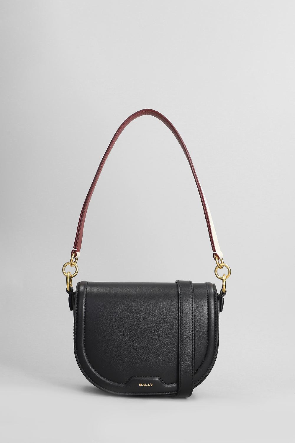 Deliberti Bally Borsa a spalla code flap in pelle nera cod. 405057 - Deliberti The Luxury Shopping