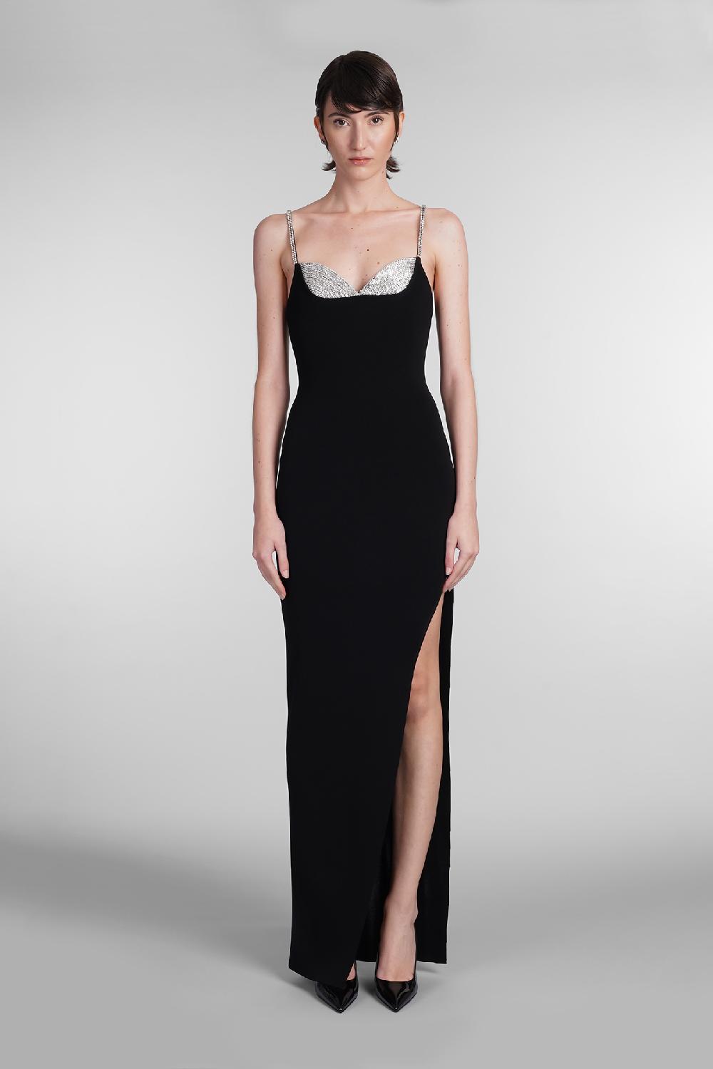 Deliberti Balmain Abito in viscosa nera cod. 403041 - Deliberti The Luxury Shopping