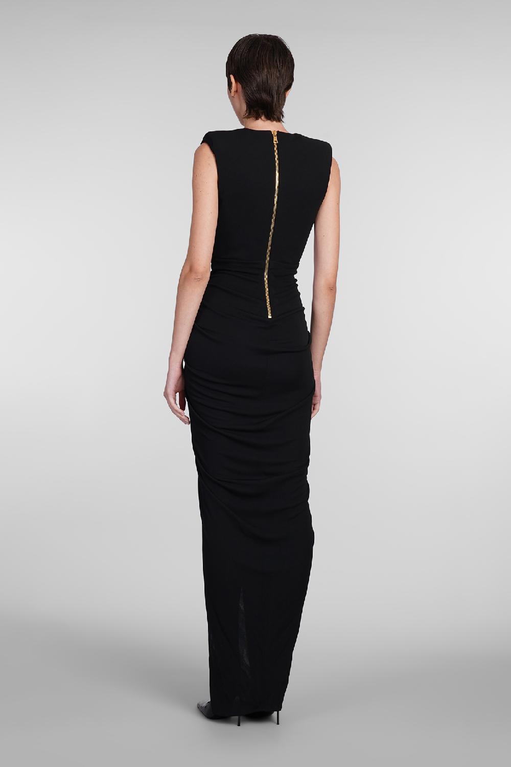 Deliberti Balmain Abito In Viscosa Nera Cod. 406837 - Deliberti The Luxury Shopping