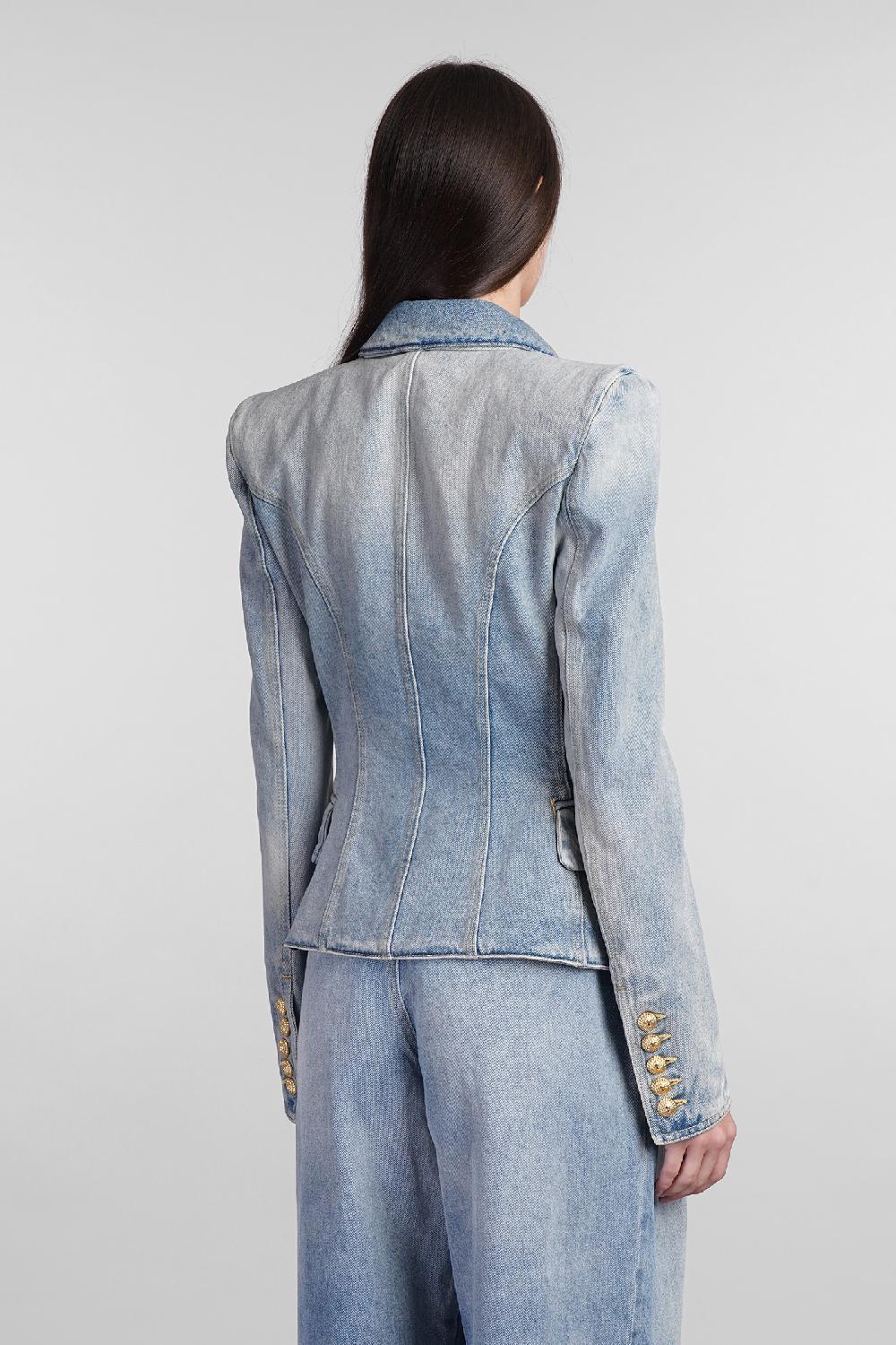 Deliberti Balmain Blazer In Cotone Blu Cod. 406840 - Deliberti The Luxury Shopping