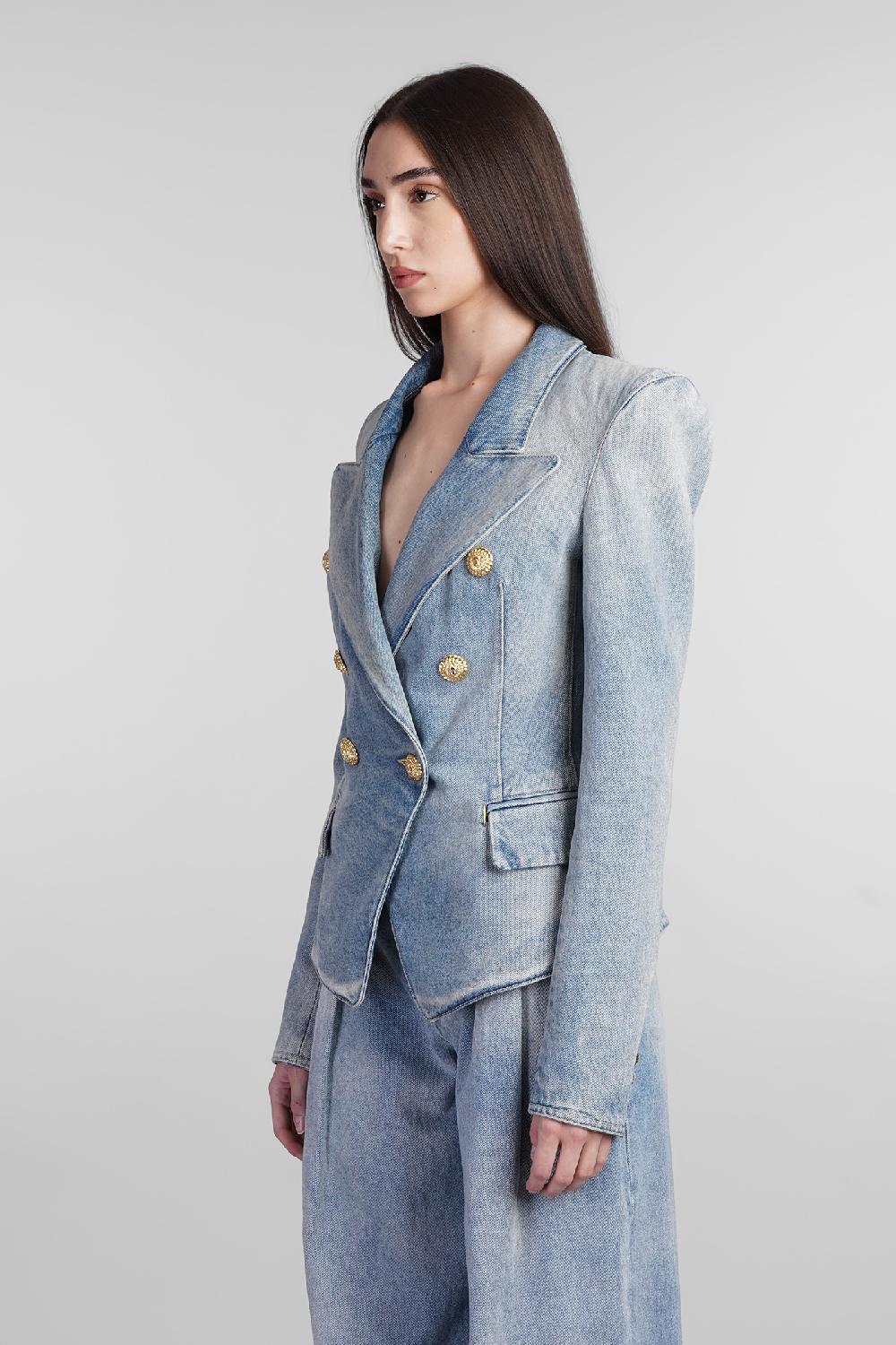 Deliberti Balmain Blazer In Cotone Blu Cod. 406840 - Deliberti The Luxury Shopping