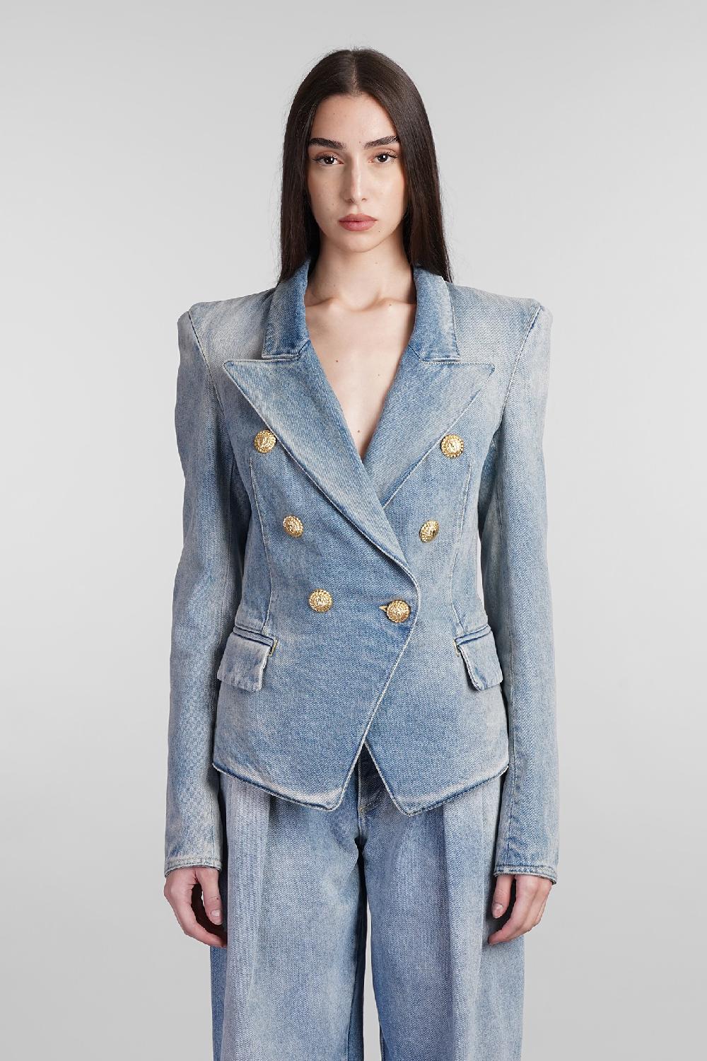 Deliberti Balmain Blazer in cotone blu cod. 406840 - Deliberti The Luxury Shopping