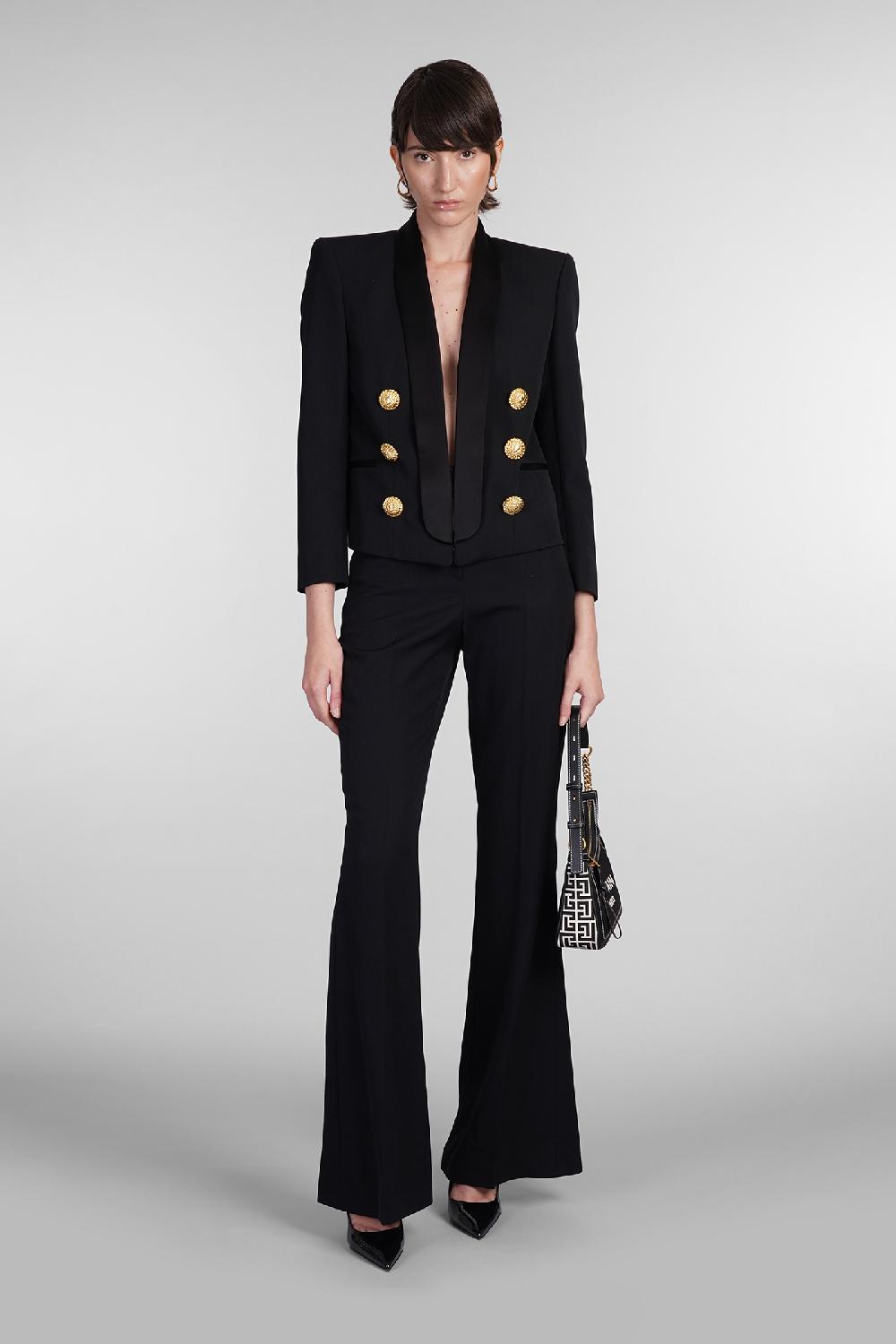 Deliberti Balmain Blazer In Lana Nera Cod. 403042 - Deliberti The Luxury Shopping