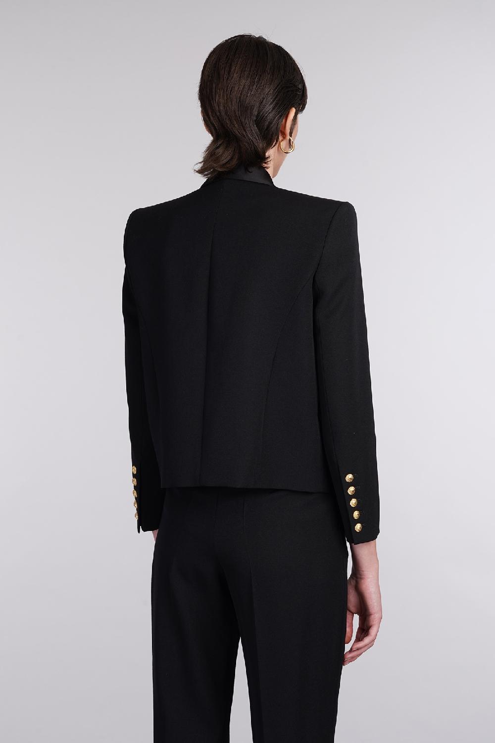 Deliberti Balmain Blazer In Lana Nera Cod. 403042 - Deliberti The Luxury Shopping