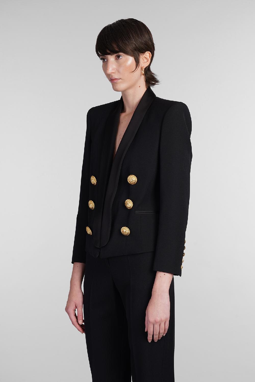 Deliberti Balmain Blazer In Lana Nera Cod. 403042 - Deliberti The Luxury Shopping