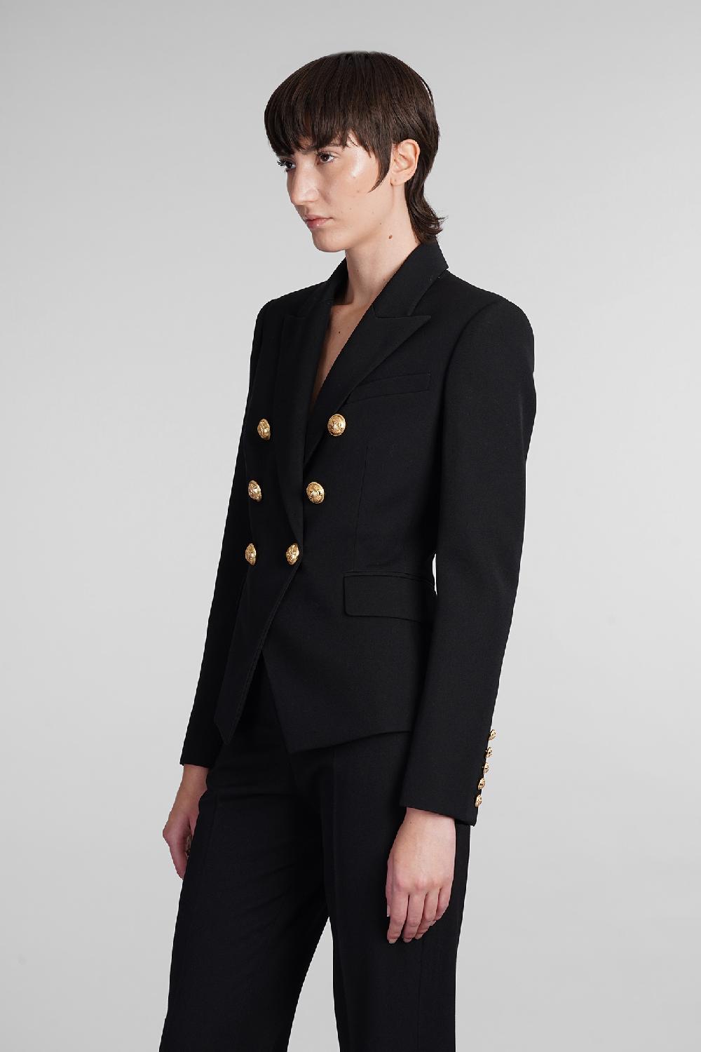 Deliberti Balmain Blazer In Lana Nera Cod. 406839 - Deliberti The Luxury Shopping