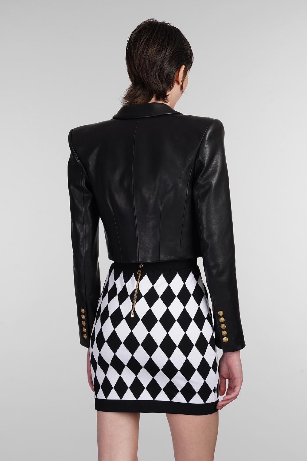 Deliberti Balmain Blazer In Pelle Nera Cod. 403043 - Deliberti The Luxury Shopping