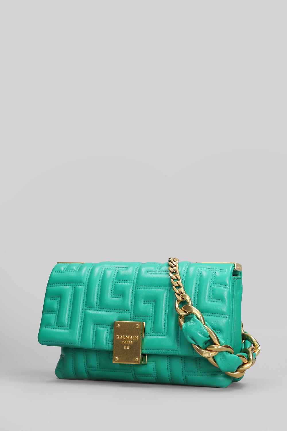 Deliberti Balmain Borsa A Spalla 1945 Soft Bag In Pelle Verde Cod. 385102 - Deliberti The Luxury Shopping