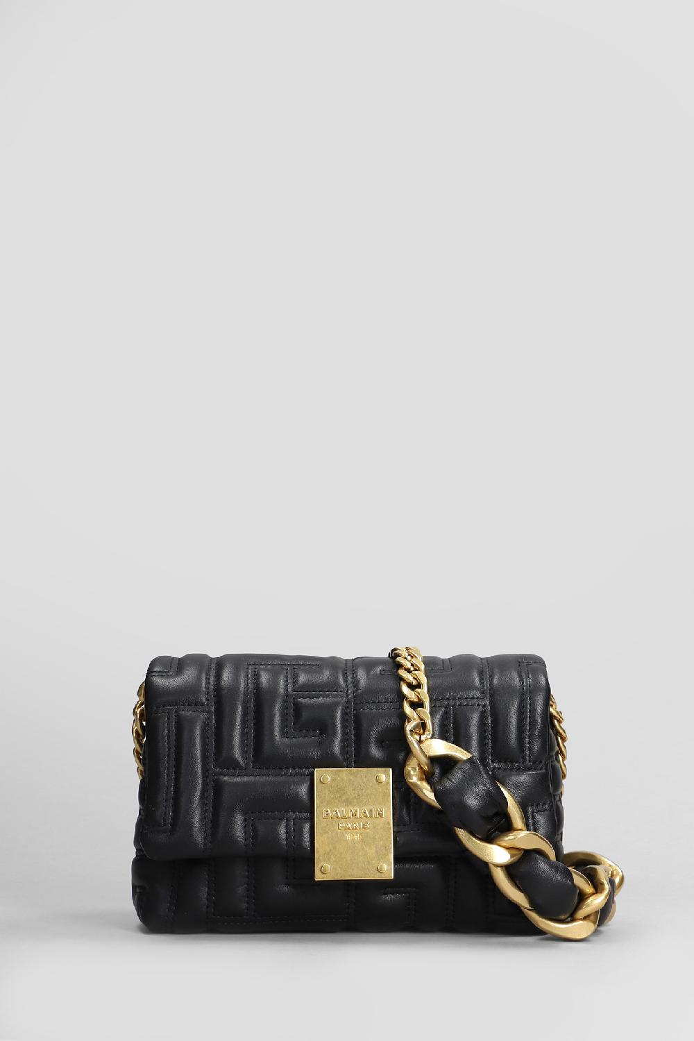 Deliberti Balmain Borsa a spalla 1945 soft in pelle nera cod. 406841 - Deliberti The Luxury Shopping