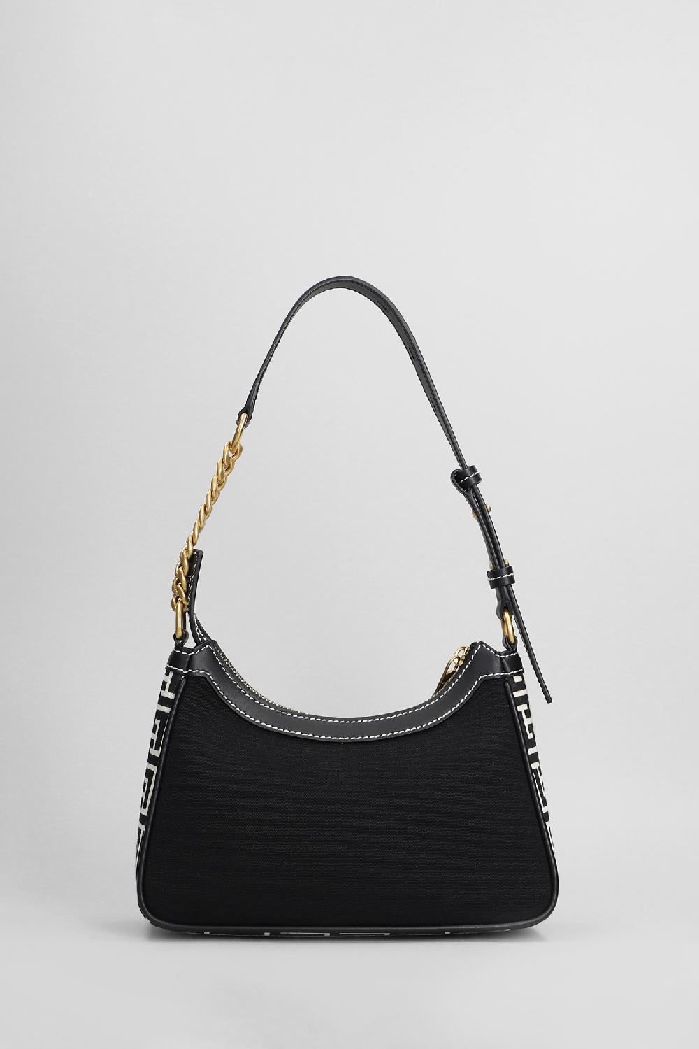 Deliberti Balmain Borsa A Spalla B Army In Pelle E Tessuto Nero Cod. 403096 - Deliberti The Luxury Shopping