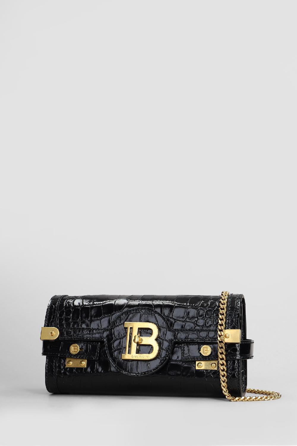 Deliberti Balmain Borsa A Spalla B Buzz Pouch 23 In Pelle Nera Cod. 409536 - Deliberti The Luxury Shopping