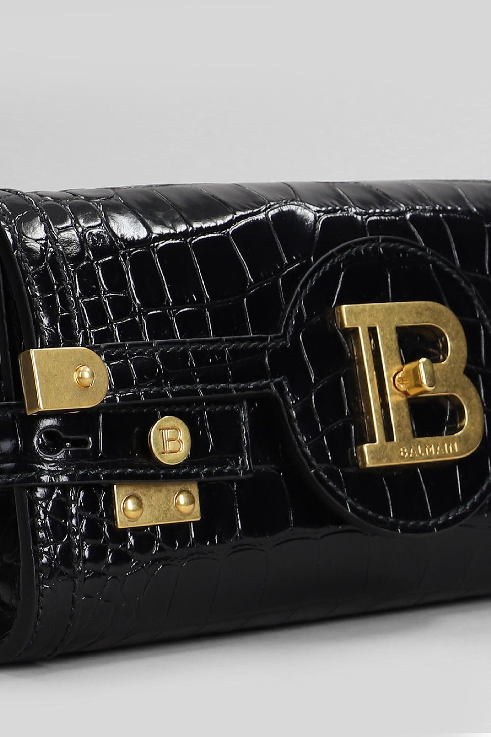Deliberti Balmain Borsa A Spalla B Buzz Pouch 23 In Pelle Nera Cod. 409536 - Deliberti The Luxury Shopping