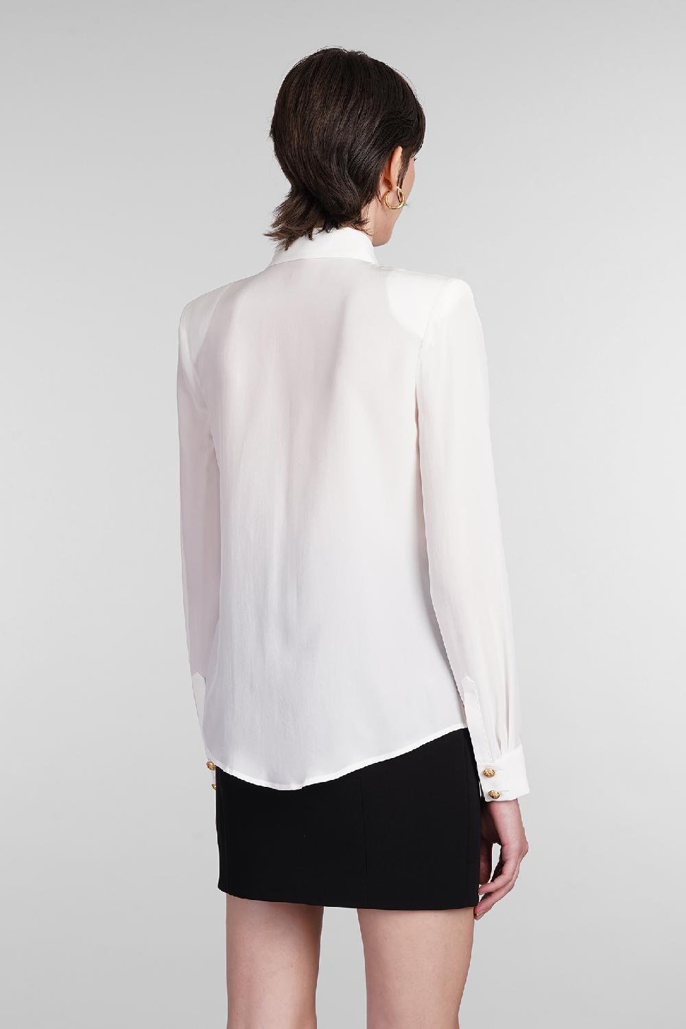 Deliberti Balmain Camicia In Seta Bianca Cod. 381459 - Deliberti The Luxury Shopping