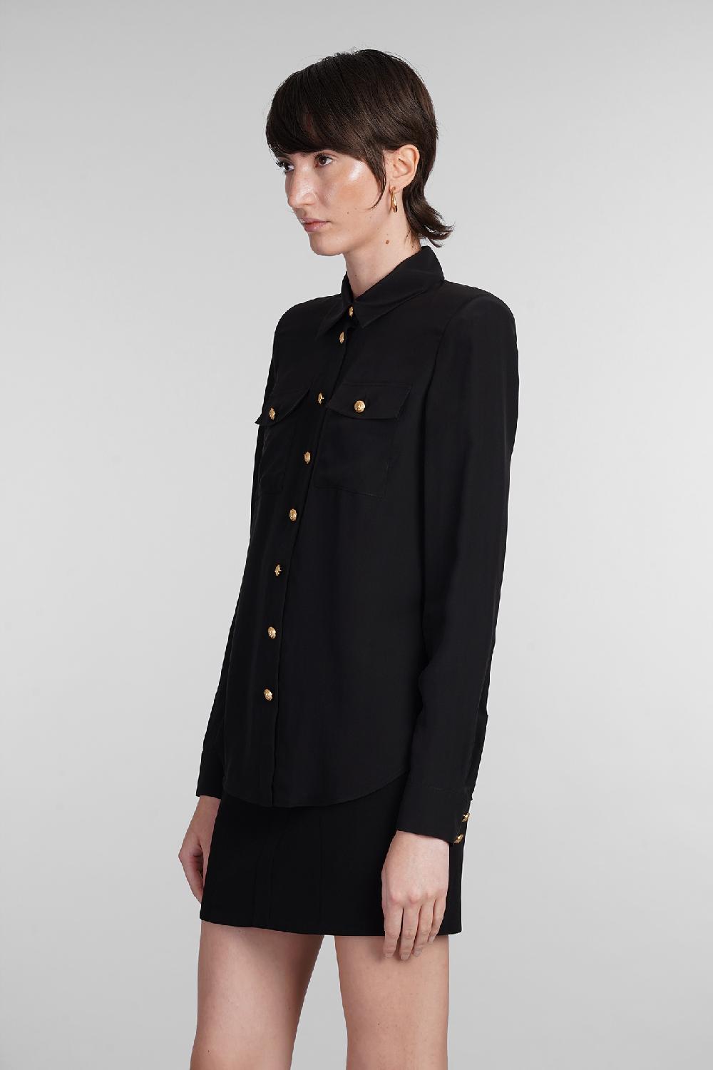 Deliberti Balmain Camicia In Seta Nera Cod. 403032 - Deliberti The Luxury Shopping