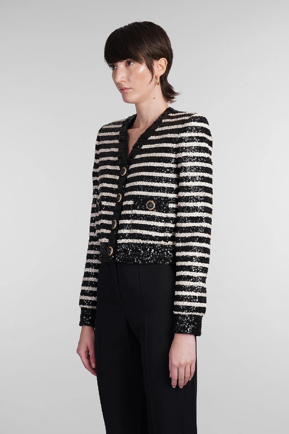 Deliberti Balmain Cardigan In Poliestere Nero Cod. 403033 - Deliberti The Luxury Shopping