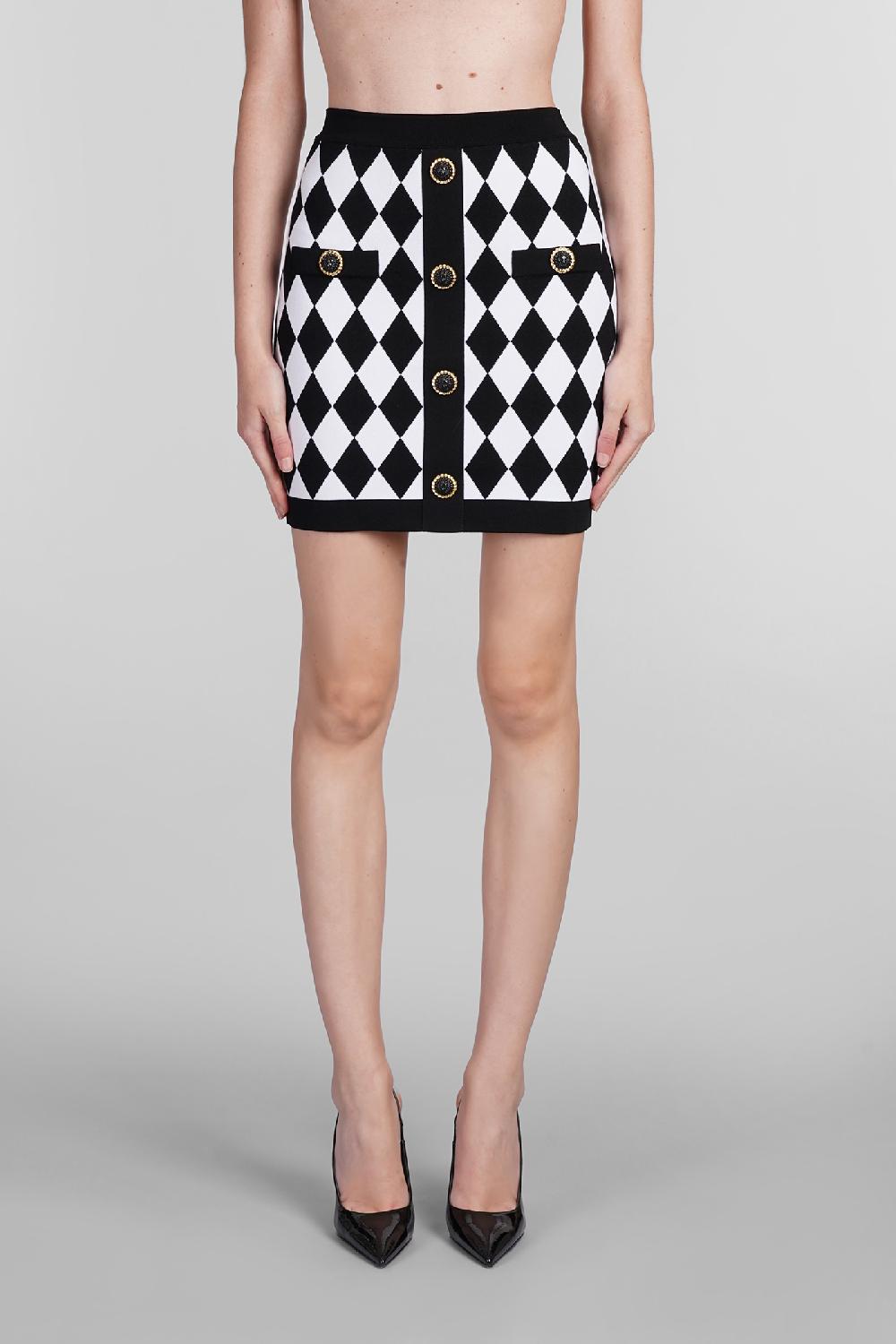 Deliberti Balmain Gonna in viscosa nera cod. 403035 - Deliberti The Luxury Shopping