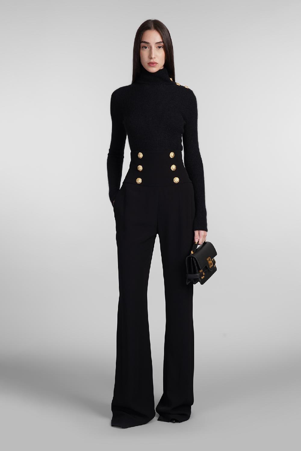 Deliberti Balmain Pantalone In Viscosa Nera Cod. 406835 - Deliberti The Luxury Shopping