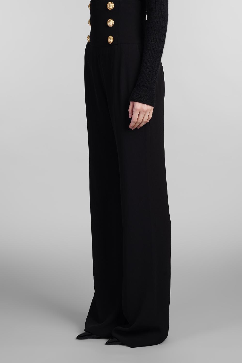 Deliberti Balmain Pantalone In Viscosa Nera Cod. 406835 - Deliberti The Luxury Shopping