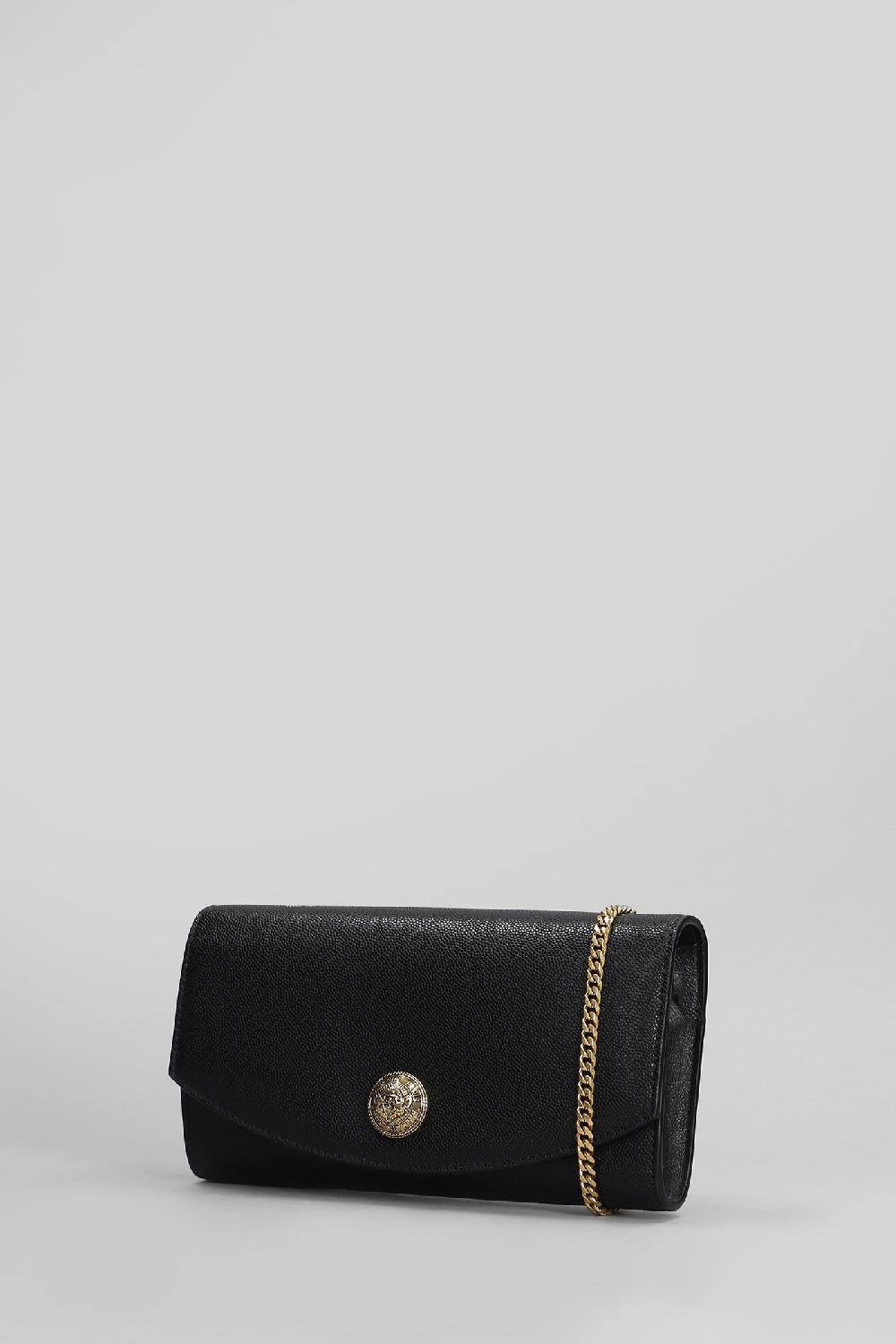 Deliberti Balmain Pochette Embleme In Pelle Nera Cod. 403099 - Deliberti The Luxury Shopping