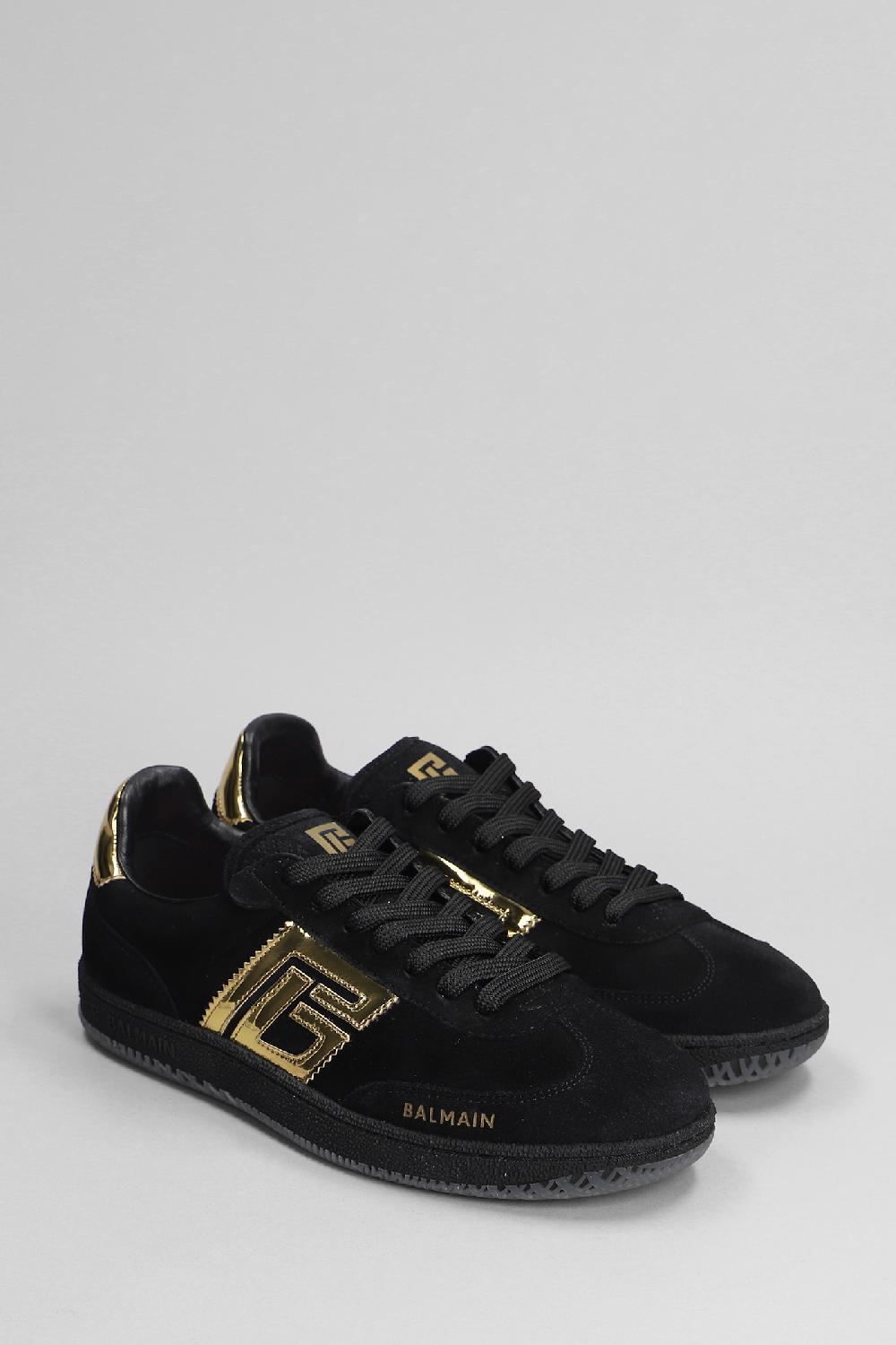 Deliberti Balmain Sneakers Swan In Camoscio Nero Cod. 403100 - Deliberti The Luxury Shopping