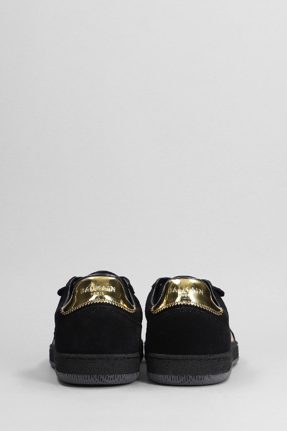 Deliberti Balmain Sneakers Swan In Camoscio Nero Cod. 403100 - Deliberti The Luxury Shopping
