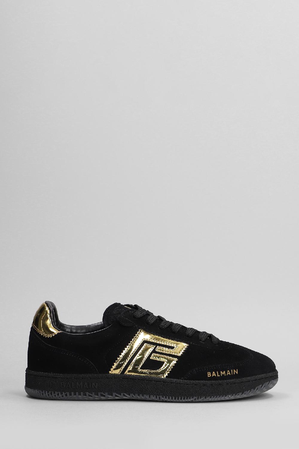 Deliberti Balmain Sneakers swan in camoscio nero cod. 403100 - Deliberti The Luxury Shopping