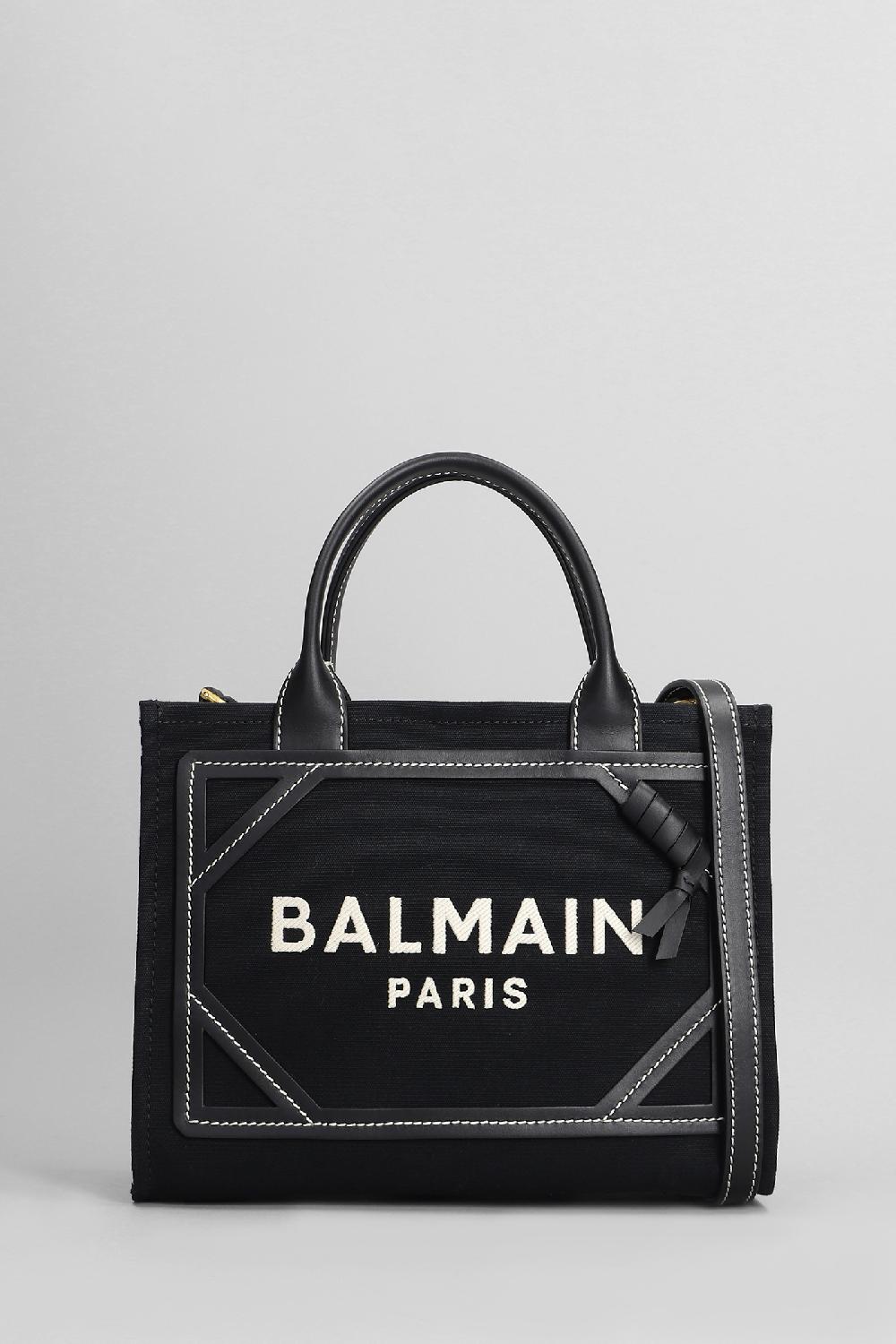 Deliberti Balmain Tote b army in cotone nero cod. 403097 - Deliberti The Luxury Shopping