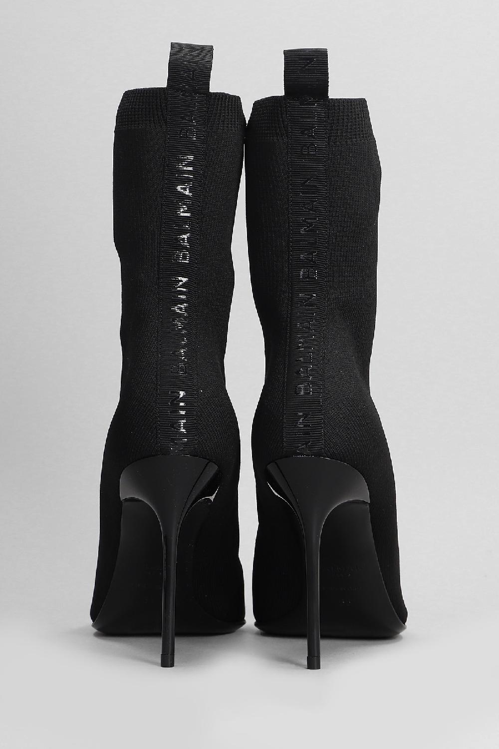 Deliberti Balmain Tronchetti Tacco Alto Skye In Poliestere Nero Cod. 404732 - Deliberti The Luxury Shopping