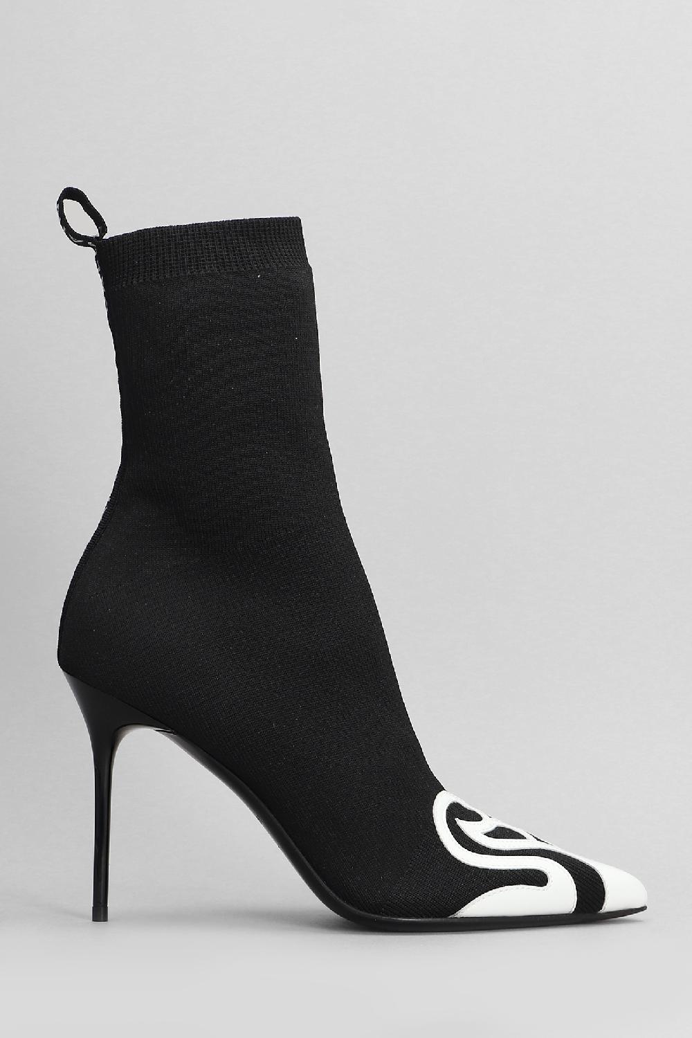 Deliberti Balmain Tronchetti tacco alto skye in poliestere nero cod. 404732 - Deliberti The Luxury Shopping