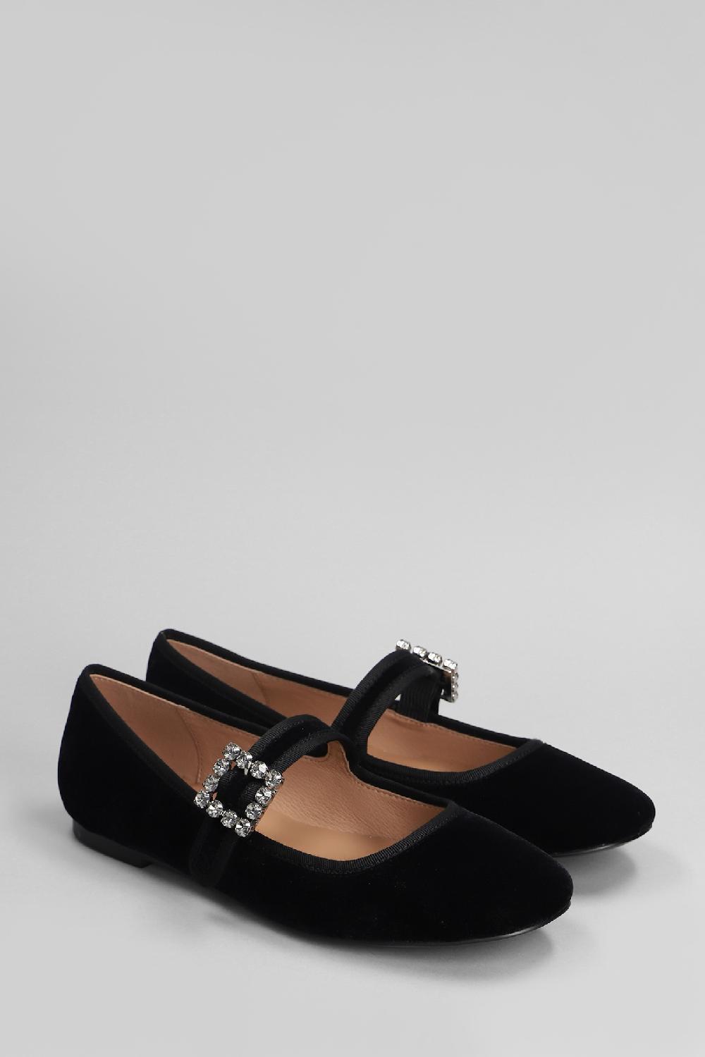 Deliberti Bibi Lou Ballerine Essen Flat In Velluto Nero Cod. 406011 - Deliberti The Luxury Shopping