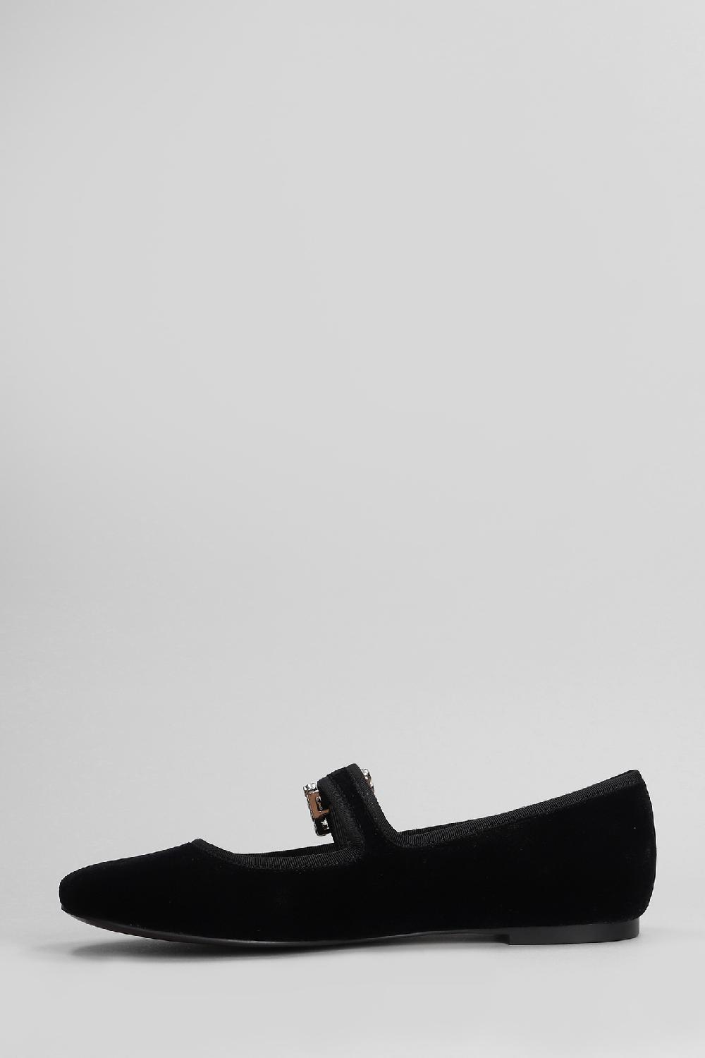 Deliberti Bibi Lou Ballerine Essen Flat In Velluto Nero Cod. 406011 - Deliberti The Luxury Shopping