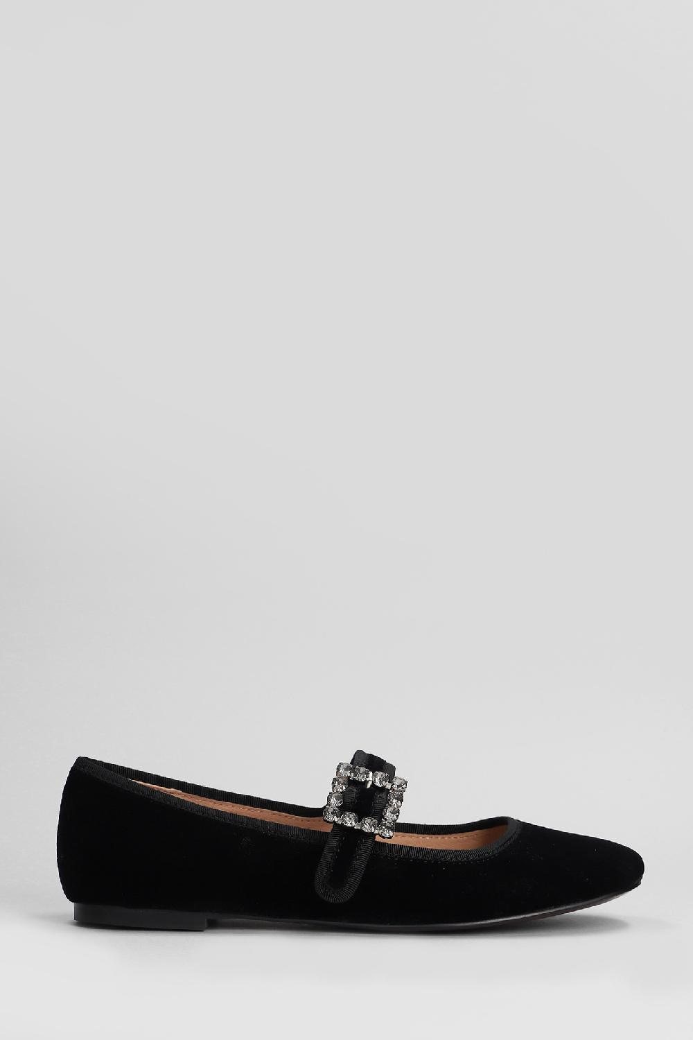 Deliberti Bibi Lou Ballerine essen flat in velluto nero cod. 406011 - Deliberti The Luxury Shopping