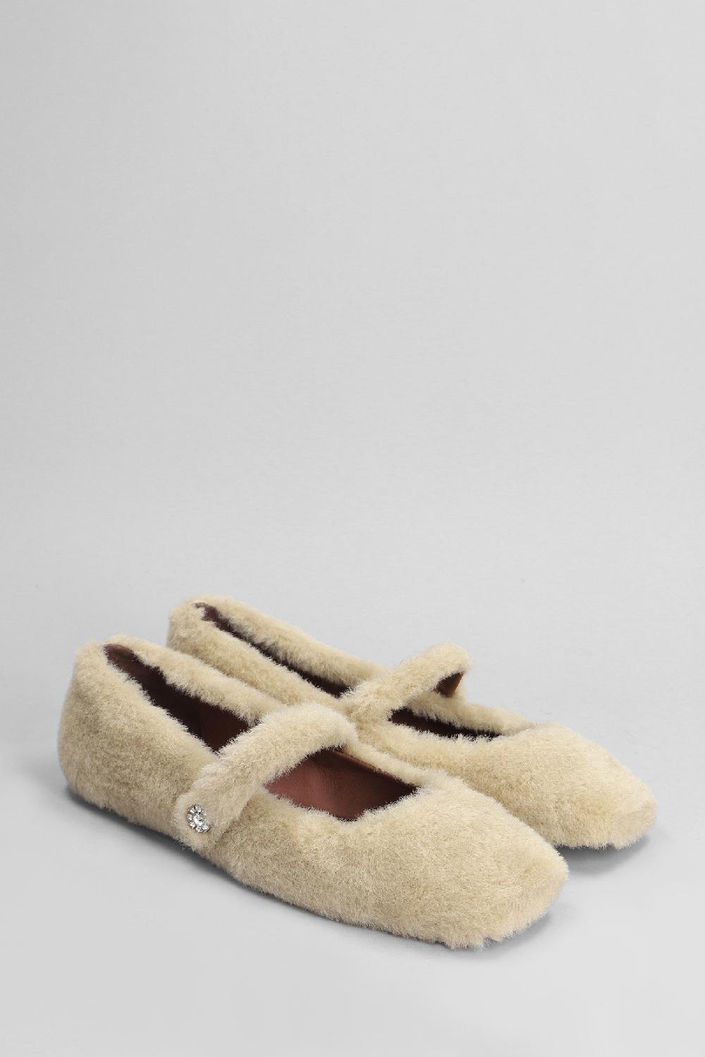 Deliberti Bibi Lou Ballerine Julieta Flat In Pelliccia Beige Cod. 405451 - Deliberti The Luxury Shopping